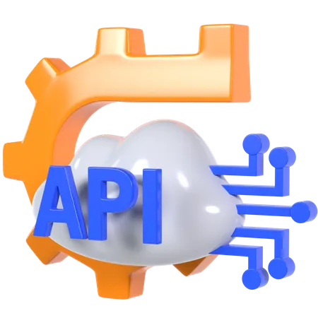 Configuración de la API de la nube  3D Illustration