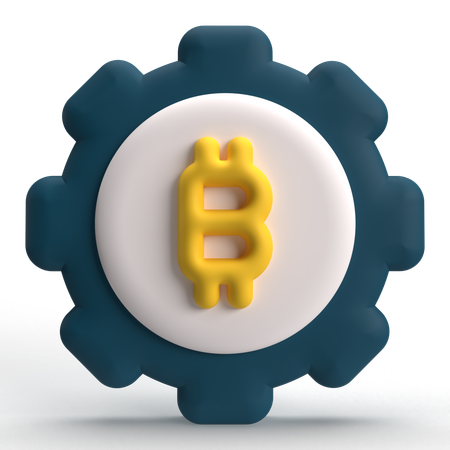 Configuración de bitcoin  3D Icon