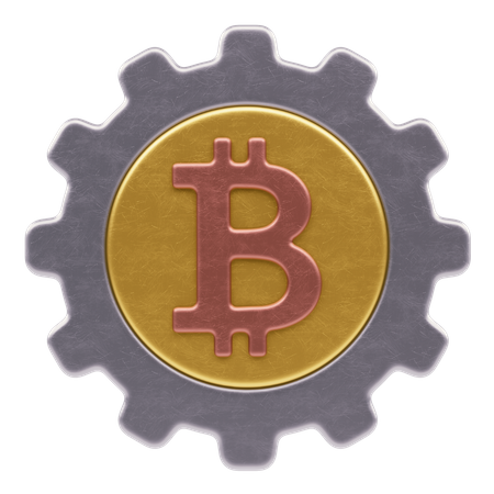 Configuración de bitcoin  3D Icon