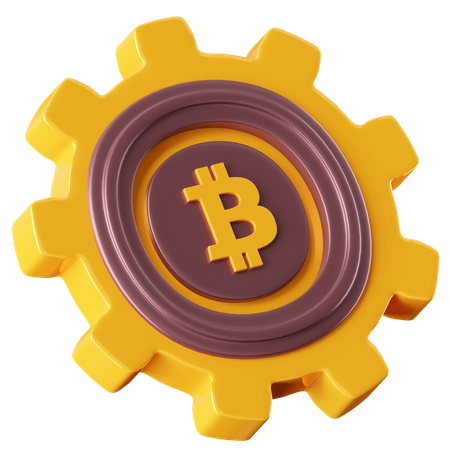 Configuración de bitcoin  3D Icon