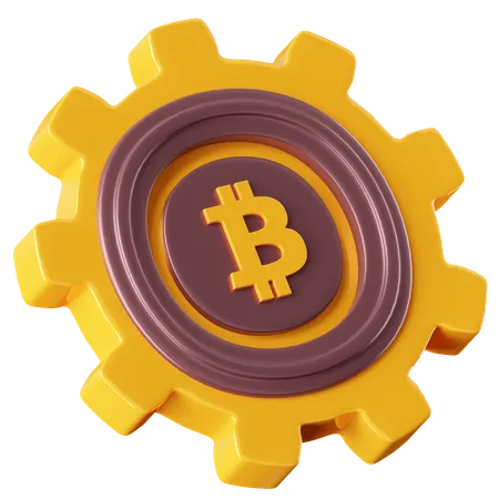 Configuración de bitcoin  3D Icon