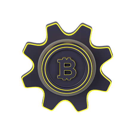 Configuración de bitcoin  3D Icon