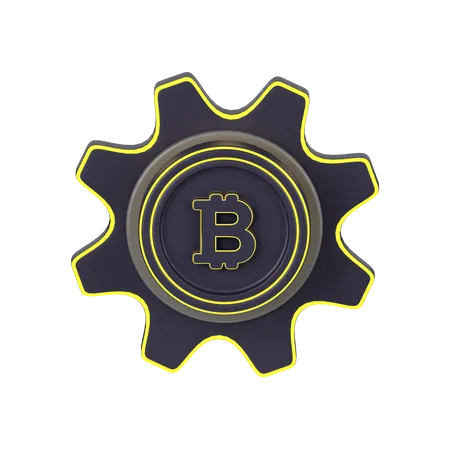 Configuración de bitcoin  3D Icon