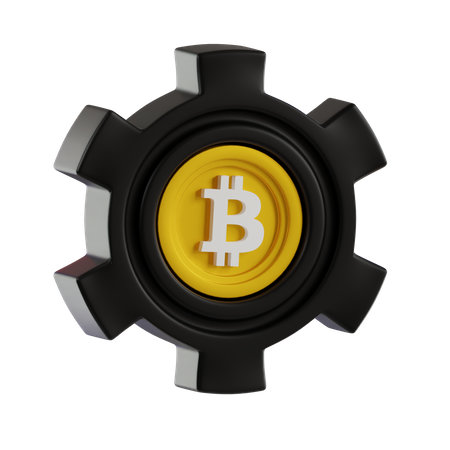 Configuración de bitcoin  3D Icon