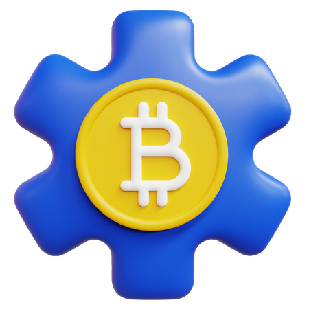 Configuración de bitcoin  3D Icon