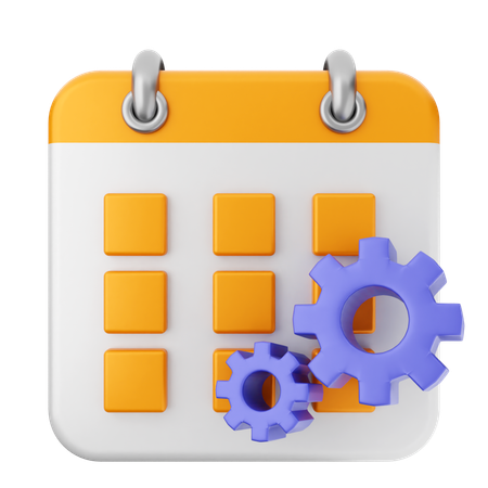 Calendario de configuración  3D Icon