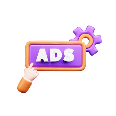 Configuración de anuncios  3D Icon