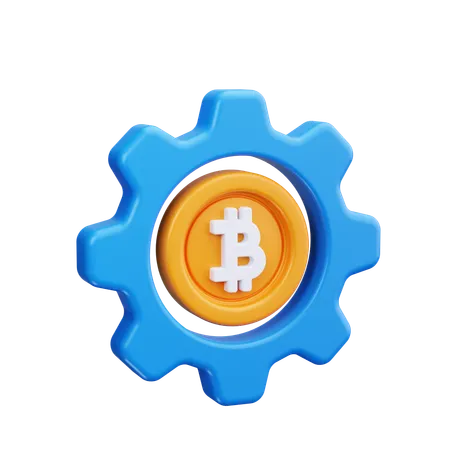 Configuración de bitcoin  3D Icon