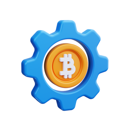 Configuración de bitcoin  3D Icon