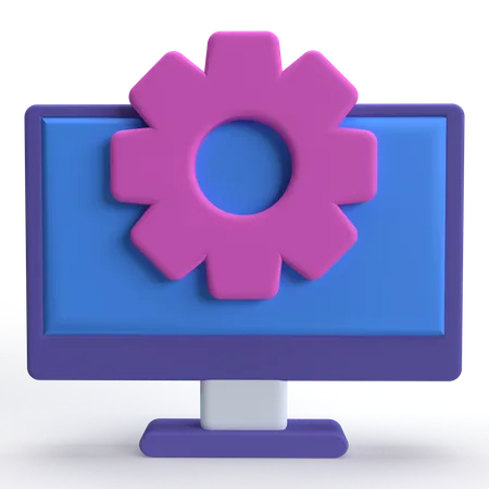 Configuración de la computadora  3D Icon