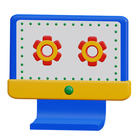Configuración de la computadora  3D Illustration