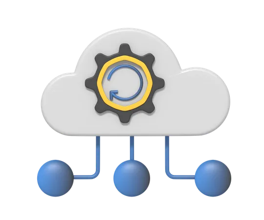 Configuración de copia de seguridad en la nube  3D Icon