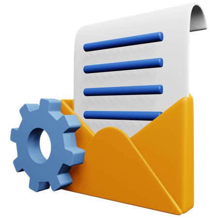 Configuración de correo electrónico  3D Icon