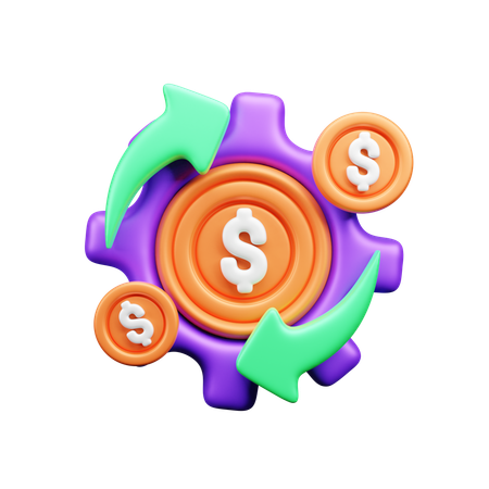 Configuración de dinero  3D Icon