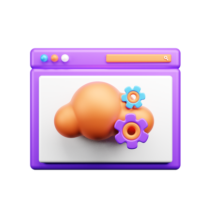 Configuración de la nube  3D Icon