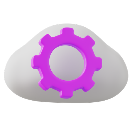 Configuración de la nube  3D Icon