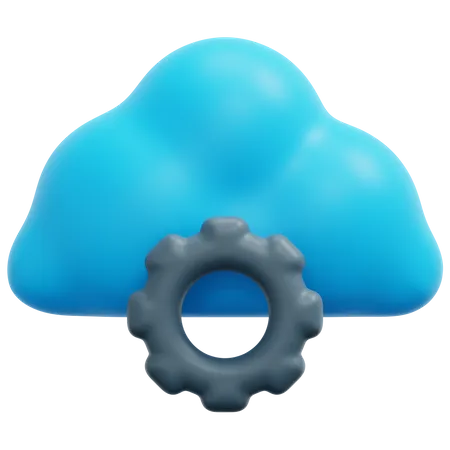 Configuración de la nube  3D Icon