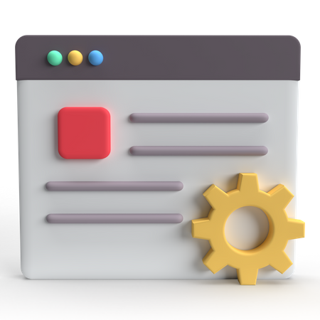 Configuración de la página web  3D Icon