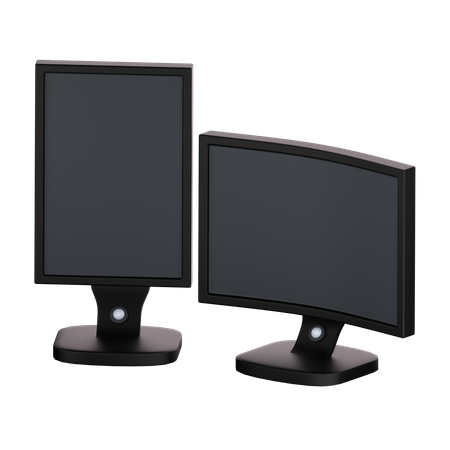 Configuración de dos monitores  3D Icon