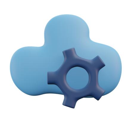 Configuración de la nube  3D Icon