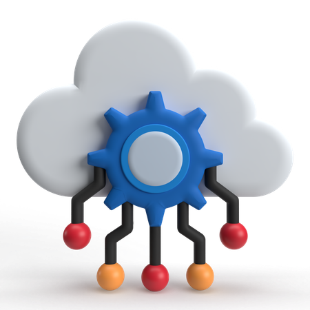 Configuración de la nube  3D Icon