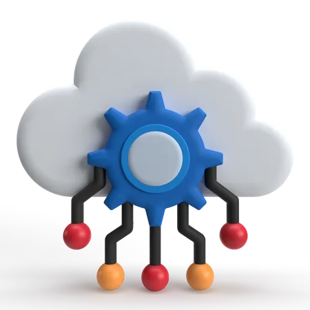 Configuración de la nube  3D Icon