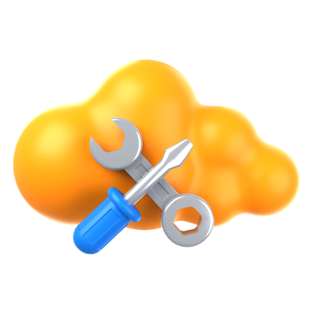 Configuración de la nube  3D Icon