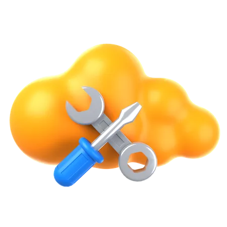 Configuración de la nube  3D Icon