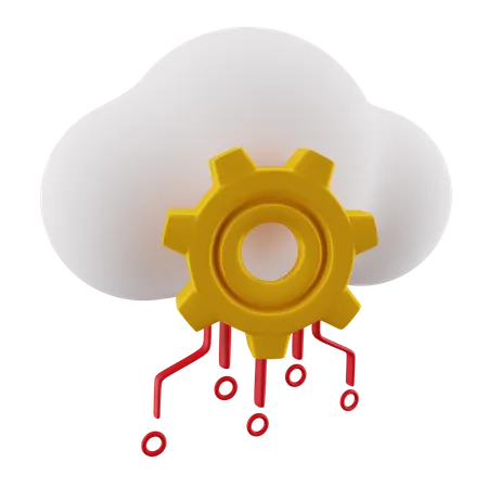 Configuración de la nube  3D Icon