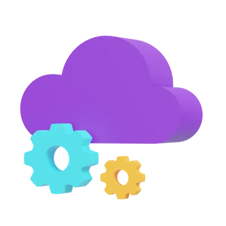 Configuración de la nube  3D Icon