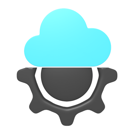 Configuración de la nube  3D Icon