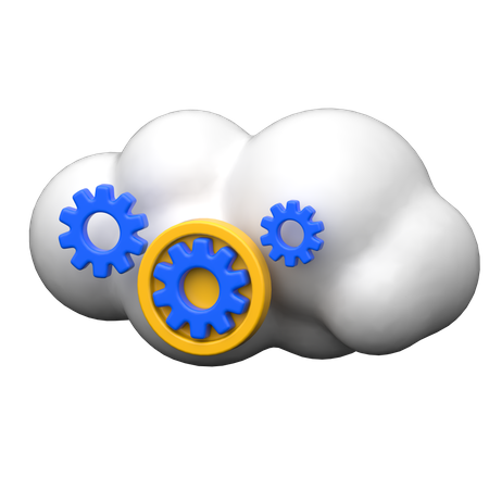 Configuración de la nube  3D Icon