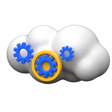 Configuración de la nube  3D Icon