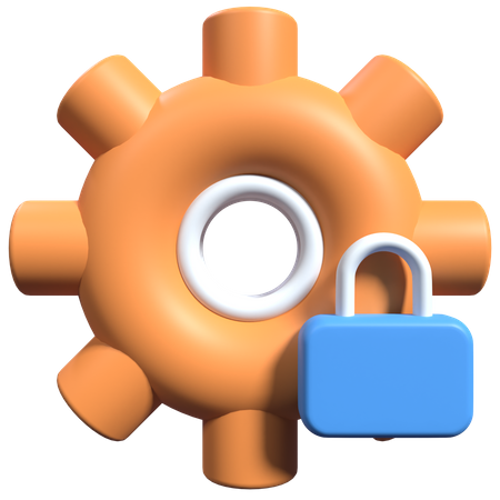 Configuración de seguridad  3D Icon