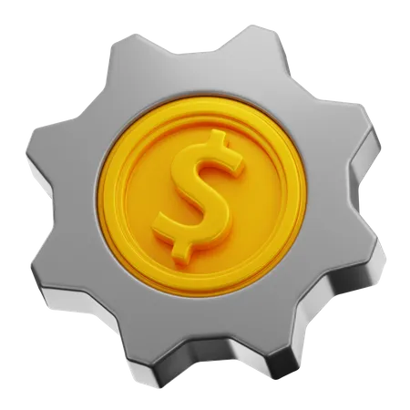 Configuración del dólar  3D Icon