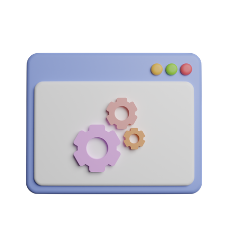Configuración del navegador  3D Illustration
