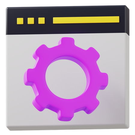 Configuración del sitio web  3D Icon
