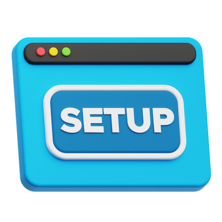 Configuración del sitio web  3D Icon
