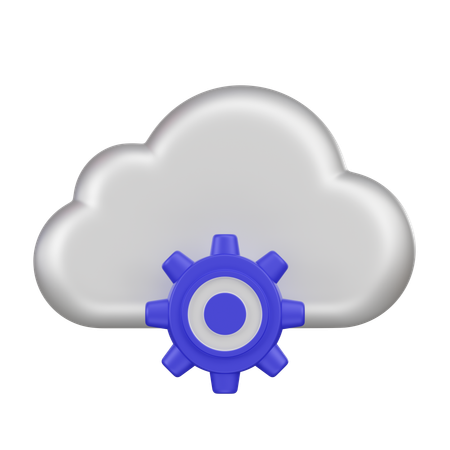 Configuración de la nube  3D Icon