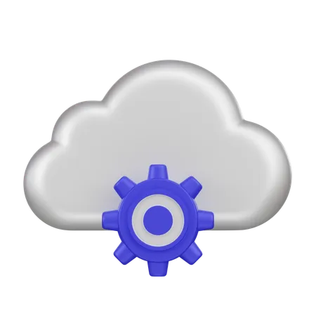 Configuración de la nube  3D Icon