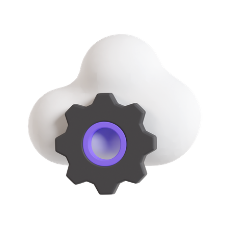 Configuración de la nube  3D Icon