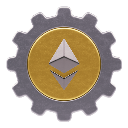 Configuración de ethereum  3D Icon