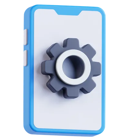 Configuración móvil  3D Icon