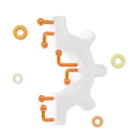 Tecnología de configuración  3D Icon