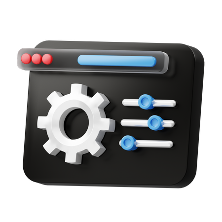 Configuración web  3D Icon