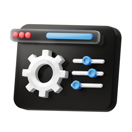 Configuración web  3D Icon