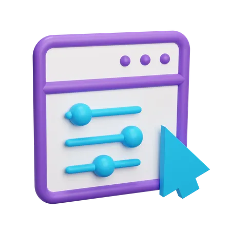Configuración web  3D Icon