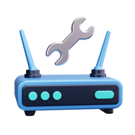 Configuración wifi  3D Icon