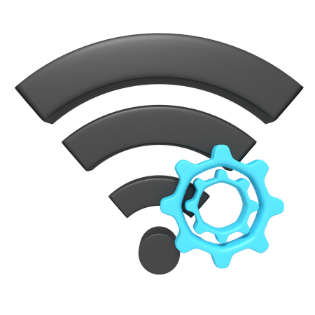 Configuración wifi  3D Icon