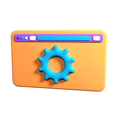 Configurações da web  3D Icon